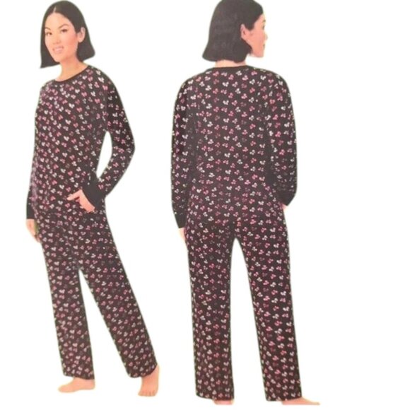 NWOT Kate Spade 2pc Silky Velour Sleep Set | Bows - Picture 2 of 4